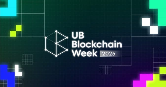 UB Blockchain Week 2025 key visual, green